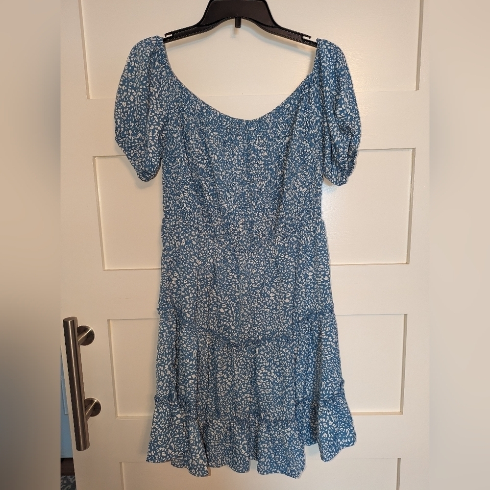 Miss Sparkling Dress. Nwt. New. Blue And White. Size Xl Women's Dress.